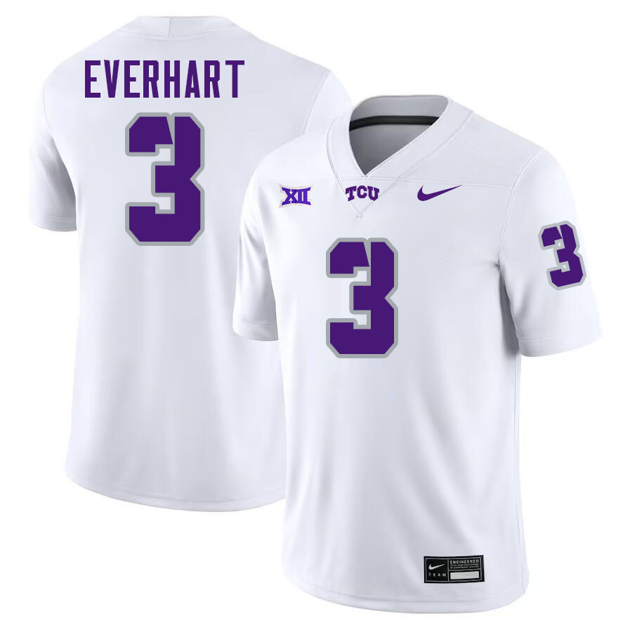#3 Major Everhart TCU Jersey,Texas Christian University Horned Frogs Football Jersey-White